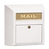 壁マウントメールVault withロックカラー:ホワイト