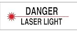 Brady 88762 Self Sticking Polyester Radiation & Laser Sign, 5" X 14", Legend "Danger Laser Light (wi