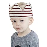 MIOIM ニット 毛糸 赤ちゃん キーズ ベビー クラウン 帽子 王冠 記念 撮影 誕生日 バースデー