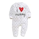 sunnorn秋ベビー100 %コットンロンパースI Love Mom Daddy Clothes One Piece Suit カラー: ホワイト