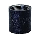 Everflow Supplies mbhc0014 1 / 4 "ブラックMerchantスチール半分カップリングメス接続でのストレートねじスレッド