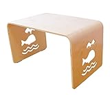 MAMENCHIサイズ大き目な子供用木製テーブル クジラ