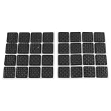 uxcell　家具粘着パッド　フロアプロテクター　正方形　自己接着　椅子　テーブル　ソファ　18mm　32個入り …