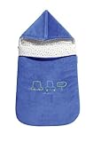 Petit Praia Velour Baby Sack (Blue) by Petit Praia