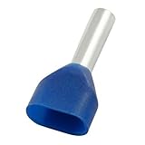 Morris 12787 Nylon Twin Insulated Ferrule Din Standard 14 AWG Wire Range, .394-Inch Pin Length, Blue