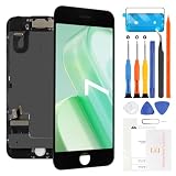 For iPhone 7 液晶パネル 画面交換修理用 タッチパネルセット 4.7 インチ 3D タッチ付き修理工具には画面保護フィルムが付属しています+保護フィルム+防水シール付き(ブラック)