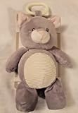 ケリー赤ちゃん用ぬいぐるみ動物with RattleクリップオンPram Toy Cat,グレー