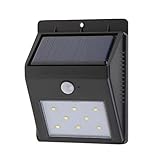 8 LED PIRモーションセンサー防水ソーラー電源屋外セキュリティランプ