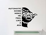 STAR WARS壁ビニールデカール自動ドアMake Me Feel Like a Jedi Master Yoda引用ビニールステッカーホームTeen子供部屋保育園アート装飾レタリングビニール壁画(