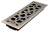 Accord AMFRABV414 Floor Register with Victorian Design, 4-Inch x 14-Inch(Duct Opening Measurements),