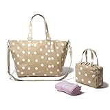 [ルートート]ROOTOTE Mammy,ROO Dot 水玉 マミールー マザーズバック 3点セット,マザーバック 2WAY (Beige)
