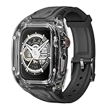 ANYOI コンパチブル アップルウォッチ バンド 45mm 44mm Apple Watch バンド PCケース+TPU 合金素材製 一体