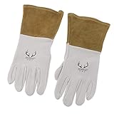 F Fityle 人工鹿革　作業手袋　溶接用　耐火性　やけど防止　断熱　柔らかい　