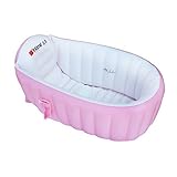 エルフ ベビー(Fairy Baby)ふかふかベビーバス ビニール 折り畳み プール(98*65*28、ピンク)