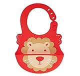 マイベビー　食事用【日本正規品】ソフトスタイ 　可愛い　動物　シリコン 食洗器６～36ヶ月 (赤--ライオン)