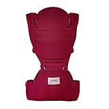 Angelcare 新しいデザイン 抱っこ紐 ベビーキャリア シーズンカバーとヒップシート取り外せる (赤)