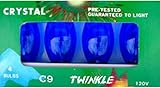 C-9 Blue Transparent Replacement Bulbs for Twinkle Lights or Blinking Lights by CD&G