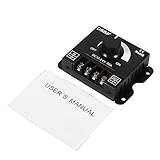 DC 12V/24V 30A 360W/720W スイッチ調光器 LEDスイッチ調光コントローラ ボタンコントロール 家庭用 ストリップ用 調整可能 自動記憶機能 リボンライト 黒 便利 安全