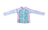 Bonverano　ベビー水着　女の子　長袖　ラッシュガード　キャップ付き　UPF50+紫外線対策　UVカット　セパレート　３点セット(FTG01-18-24M)