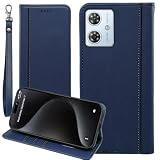 MOTOROLA用 Moto G64 5G ケース G64Y 5G ケース 手帳型 通用 MotoG64 5G SIMフリー ストラップケース MotoG64Y 5G XT2431-2 ワイモバイル ケース 携帯カバー モトローラ G64 G64Y 手帳ケース カバー ストラップ付きケース 耐衝撃 手帳 適用 Cobeimisr CASE マグネット ストラップ カード スマホケース ネイビー