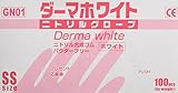 三高サプライ ニトリルグローブ(ゴム手袋) パウダーフリー BOXタイプ ダーマホワイト 100枚入り GN01 SS