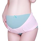 （ココモカ）マタニティウェア ダブルベルト しっかり 腹帯 妊娠帯 ワンタッチ（はらおび）各色 (ピンク)