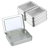 I'm so happy ブリキ缶 小物入れ 蓋付き レトロ 収納 缶ケース ミニ おしゃれ かわいい 長方形 6個セット