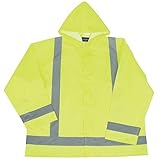 ERB 61498 S373 Class 3 Rain Jacket, Lime, 5X-Large/6X-Large by ERB