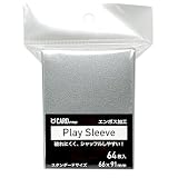 CARD PRO Play Sleeve プレイスリーブ エンボス スタンダードカード レギュラーカード用 1重スリーブ推奨 64枚入 (N.シルバーグレー, 66×91mm)