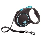 フレキシ (flexi) ブラックデザイン テープ S(15kg未満) 5m ブルー [犬用リード]