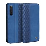 Gedurya Galaxy A41 ケース 手帳型 ギャラクシーa41 ケース SC-41A 用 手帳型ケース SCV48 携帯カバー Galaxy A41 スマホケース 6.1インチ対応 ひし形柄 全面保護 耐衝撃 カード収納 財布型 スタンド機能 マグネット式 軽量 - ブルー