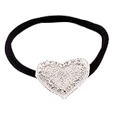 Domybest 子供ヘアバンド コットンのベルト かわいいラインストーンを飾る ラブパターン 写真小道具 出産祝い 誕生日 百日記念 プリンセス風 良い弾力性 2-7歳に適して 11色