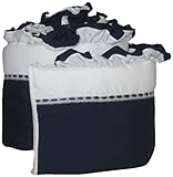 Baby Doll Bedding Regal Crib Bumper, Navy by BabyDoll Bedding