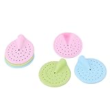 uxcell 排水栓 水漏れストッパー ウォーターシンク 流し排水用 シンクドレイン 穴 フィルター 濾し器 カバー ヘアストッパー シリコン 分類カラー 6個入り