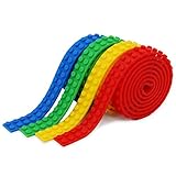 シリコン製 ブロックテープ クラシック 2ドット 92cm ブロックがくっつくテープ (グリーン・レッド・イェロー・ブルー（合計4本）)