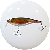 CarolinaハードウェアとDecor 2403 Rainbow Fishing Lureセラミックキャビネット引き出しノブ