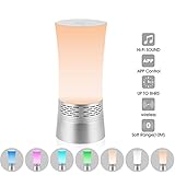 LED Nightstandテーブルランプ& Bluetoothスピーカーby quellance – スマート、ポータブルベッドサイドテーブルランプ&音楽プレーヤーコンボ、Fun & Relaxin