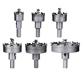 SORL TCT ホールソードリルビット セット 6PCS 22/30/35/45/50/65mm 鋼/ステンレス鋼管/ガラス/木工用/アルミニウム管/厚い薄い鋼板/鉄板 に対応の 穴あけ