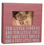 Box Frame-ten Little Fingers and Ten Little Toes the Sweetest Smiles and a Cute Little Nose-pink by 