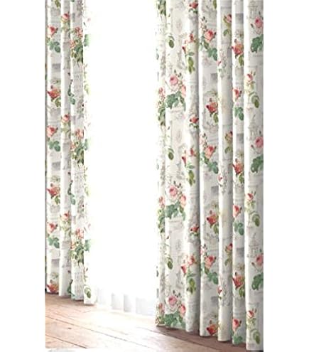 Amazon｜レースカーテン ボイル シアーカーテン 薔薇 ルドゥーテ レ