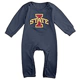 ファッション 赤ちゃん アイオワ州立大学 ロゴ 半袖ロンパース 体に合う Navy Size 24 Months