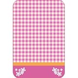 Ibena 0822-500 Sorrento Kids Pink Gingham Blanket With Pink Flower - 40 x 60 in. by IBENA [並行輸入品]