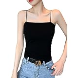 [Pneito] キャミソール カップ付き レディース ロング 着丈35cm パッド付き インナー 【柔らかい・通気性・伸縮性】カップ付きキャミソール 吸汗速乾 部屋着 (06#ブラック)