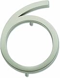 Atlas Homewares AVN6-BRN Modern Avalon 4.5-Inch No. 6 House Number, Brushed Nickel [並行輸入品]