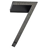 Yihiro アルミ合金 表札 数字ナンバー 7 横35x縦60x厚さ30mm ブラック