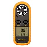 (Ckeyin) デジタル 風速計 温度計搭載モデル 風速計測 持ち運びに便利な