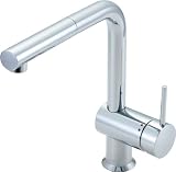 LIXIL(リクシル) INAX キッチン用 台付  ワンホールタイプ 吐水口引出式シングルレバー混合水栓 eモダンLタイプ(エコハンドル) SF-E546SY