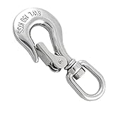 SODIAL(R)150 KGSスイベルアイラッチ シルバートーンのフックリフティング