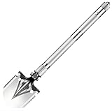 ポータブルキャンプシャベル厚くなるシャベル表面耐久性のある180°の調整戦術、登山、車、冒険、等のための多機能シャベルシルバー