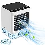 冷却ファンポータブルエアコンデスクトップ冷却ファン小型冷蔵庫 、3速クーラー、デスクトップ冷却ファン、USB電源の空気量、3速スイッチ、加湿